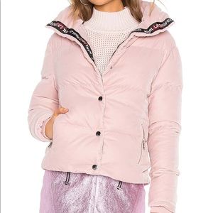 Baby pink velvet jacket